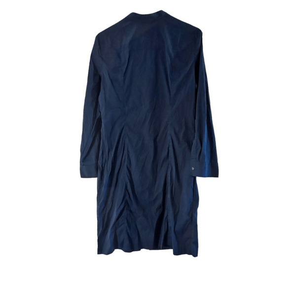 THEORY Elisca Wealth Navy Shirt Dress Woman Size 10 - Picture 2 of 12